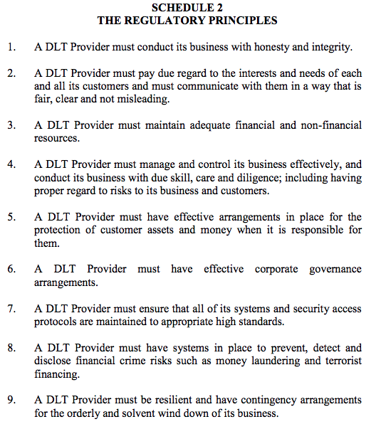 THE REGULATORY PRINCIPLES