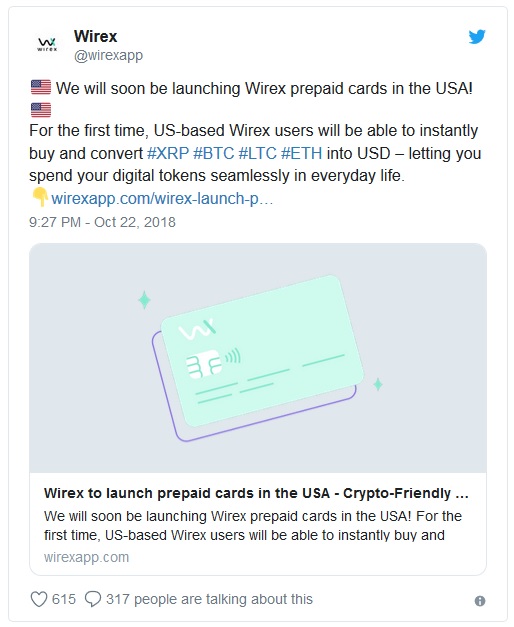 Американцам станет проще расплачиваться криптовалютой благодаря картам от Wirex