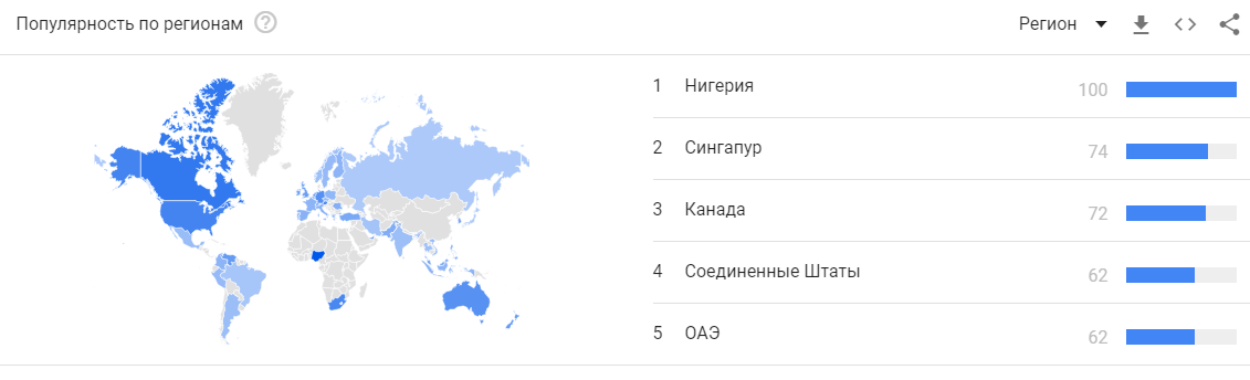 Количество интернет-запросов по теме «Биткоин Иран» выросло до рекордного максимума